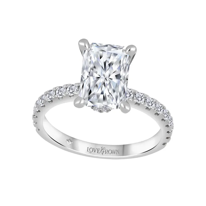 Independent Jewellers Rings 14kt White Gold 450cttw LabGrown Radiant Diamond Engagement Ring Independent Jewellers Rings 14kt White Gold 450cttw LabGrown Radiant Diamond Engagement Ring