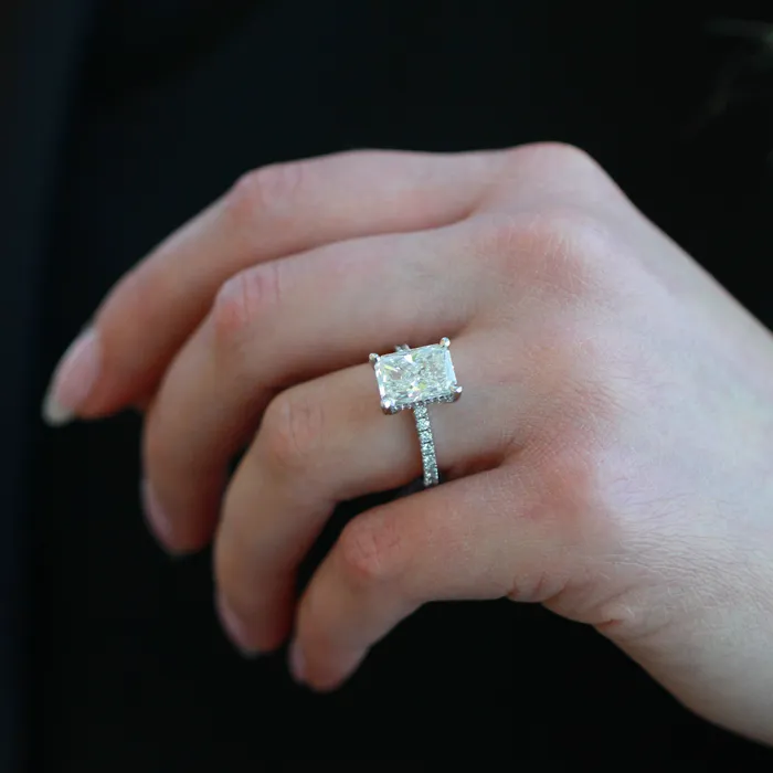 Independent Jewellers Rings 14kt White Gold 450cttw LabGrown Radiant Diamond Engagement Ring Independent Jewellers Rings 14kt White Gold 450cttw LabGrown Radiant Diamond Engagement Ring