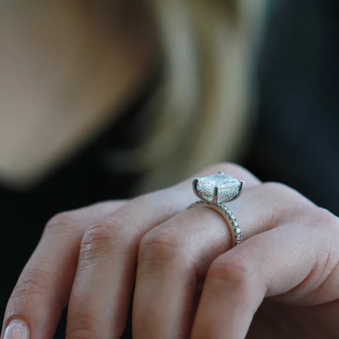 Independent Jewellers Rings 14kt White Gold 450cttw LabGrown Radiant Diamond Engagement Ring Independent Jewellers Rings 14kt White Gold 450cttw LabGrown Radiant Diamond Engagement Ring