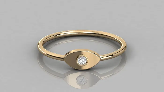 Jalvi Co Rings Marquise Ring 14k Solid Gold Round Diamond Ring Diamond Stackable Ring Diamond Wedding Band