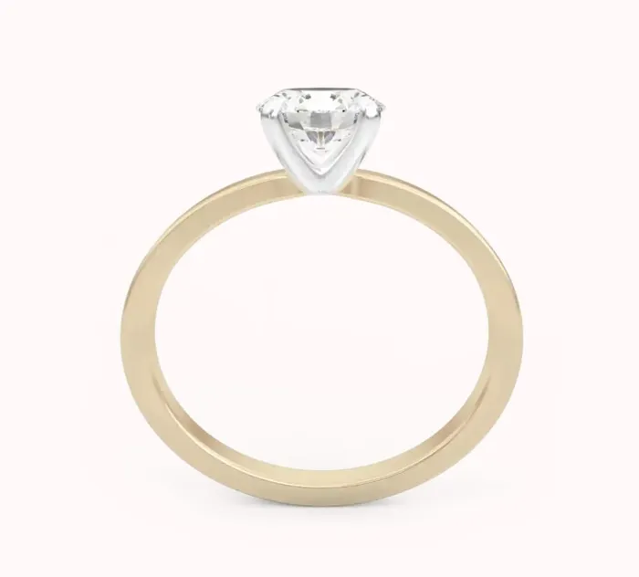 JCM DESIGN JEWELRY Rings 14k gold Solitaire ring with Moissanite 020 Ct comfortable and elegant