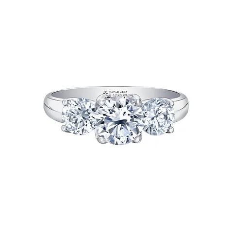 Maple Leaf Diamonds Rings 14kt White Gold 153cttw Three Stone Engagement Ring Maple Leaf Diamonds Rings 14kt White Gold 153cttw Three Stone Engagement Ring