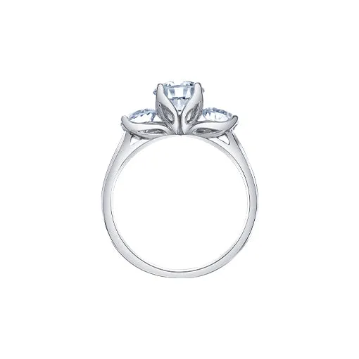 Maple Leaf Diamonds Rings 14kt White Gold 153cttw Three Stone Engagement Ring