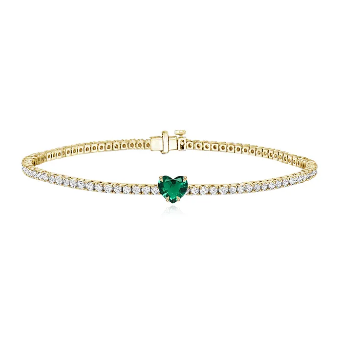 Alev Jewelry Tennis Bracelet with Solitaire Gemstone Bracelets