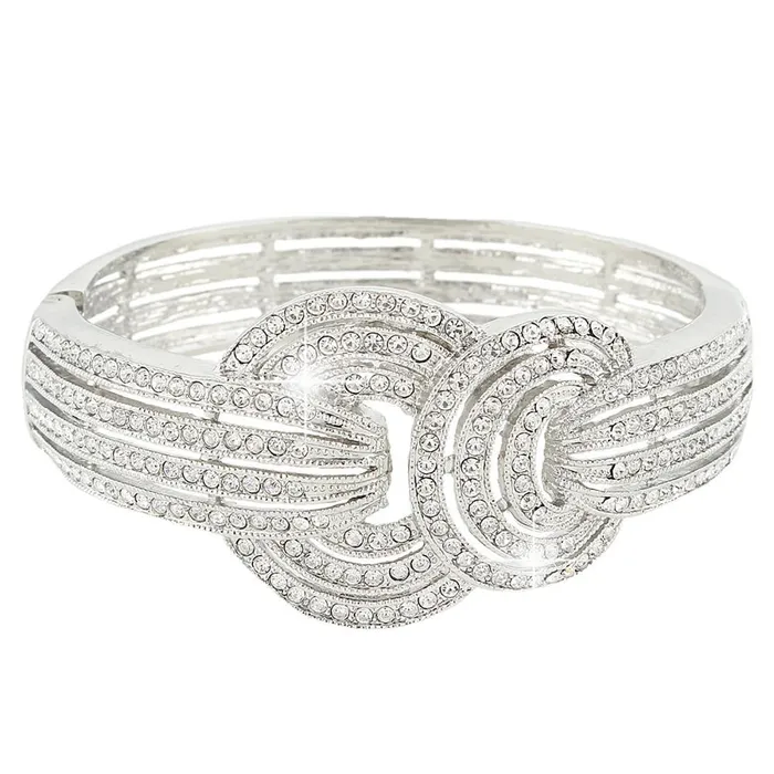 Bracelets sparklingselections Crystal Large Oval Drop Bridal Bangle Bracelet For Women Bracelets sparklingselections Crystal Large Oval Drop Bridal Bangle Bracelet For Women