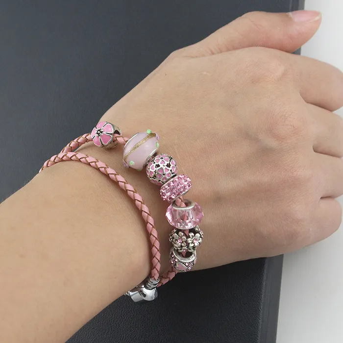 Bracelets sparklingselections Genuine Leather Bead Bracelet for Women Bracelets sparklingselections Genuine Leather Bead Bracelet for Women