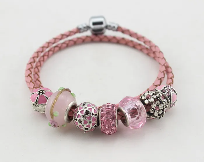 Bracelets sparklingselections Genuine Leather Bead Bracelet for Women Bracelets sparklingselections Genuine Leather Bead Bracelet for Women