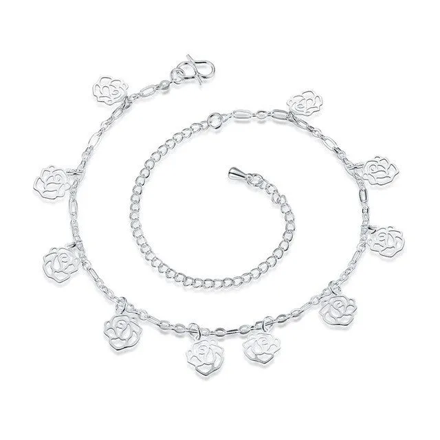 Bracelets sparklingselections Hollow Flower Charm Anklet Bracelet Woman