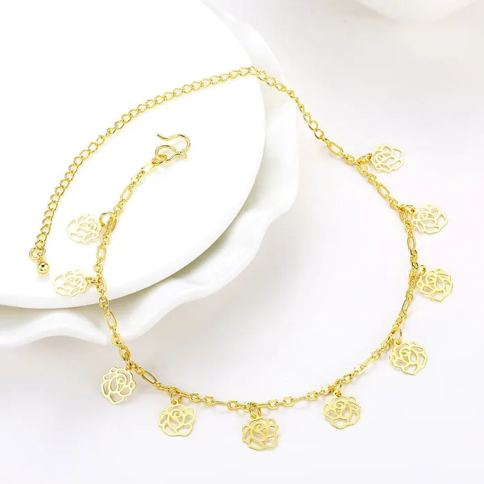 Bracelets sparklingselections Hollow Flower Charm Anklet Bracelet Woman