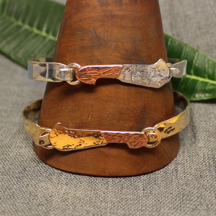 Machete 8mm Latching Bracelet Crucian Gold Bracelets