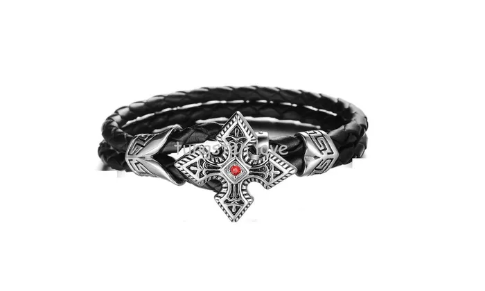 Mens Braided Leather Bracelet sparklingselections Bracelets