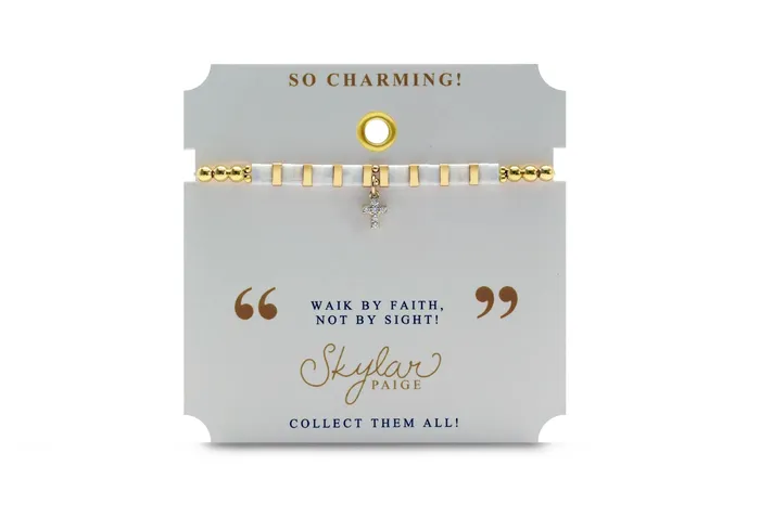 Skylar Paige Bracelets So Charming Just Bead it Cross Morse Code Bracelet