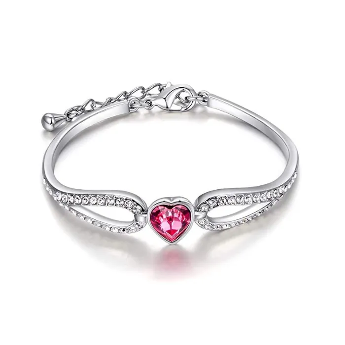 sparklingselections Bracelets Women Crystal Love bracelet Bangle