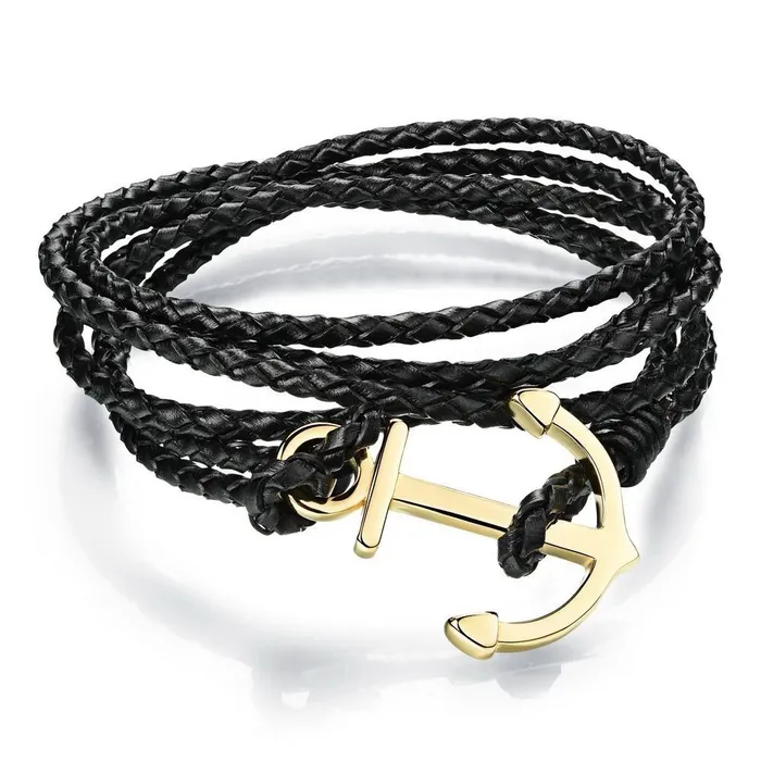 Unisex Classic Layers Leather Anchor Bracelet Men Stainless Steel Anchor Charm Bracelet Double Layer Leather Wrap Bracelets sparklingselections Bracelets Unisex Classic Layers Leather Anchor Bracelet Men Stainless Steel Anchor Charm Bracelet Double Layer Leather Wrap Bracelets sparklingselections Bracelets