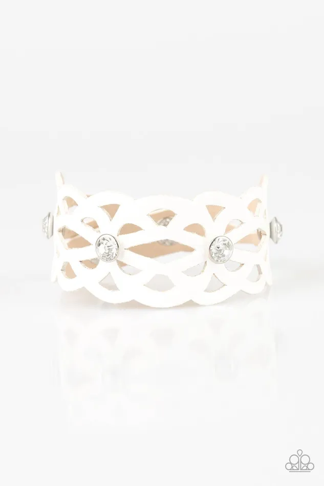 Bracelets Paparazzi Accessories Runaway Radiance White Bracelet Jewelry by Bretta