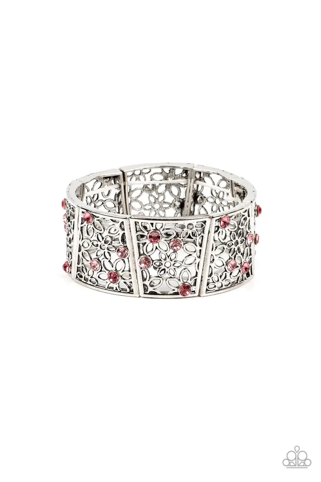 Bracelets Spring Greetings Pink Bracelet Jewelry by Bretta Paparazzi Accessories