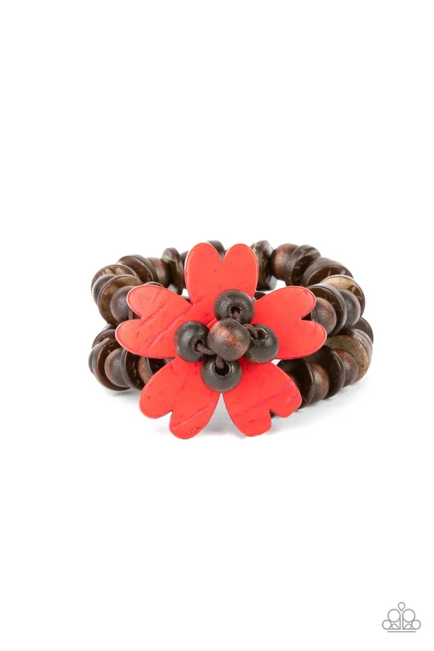 Bracelets Tropical Flavor Red Bracelet Jewelry by Bretta Paparazzi Accessories