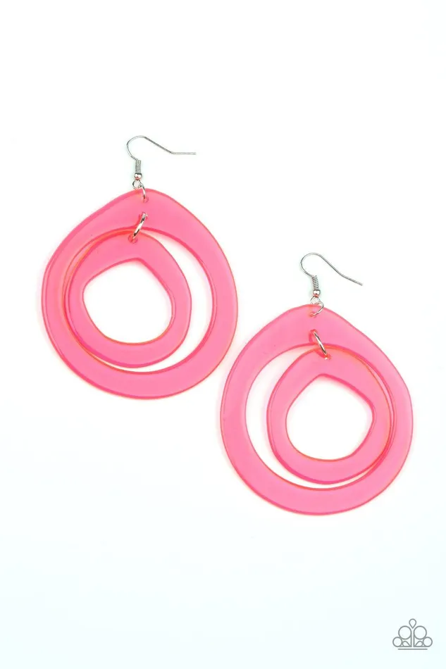 Earrings Paparazzi Accessories Show Your True NEONS Pink Earrings Jewelry by Bretta
