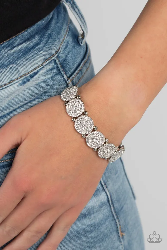 Palace Intrigue White Bracelet Jewelry by Bretta Paparazzi Accessories Bracelets