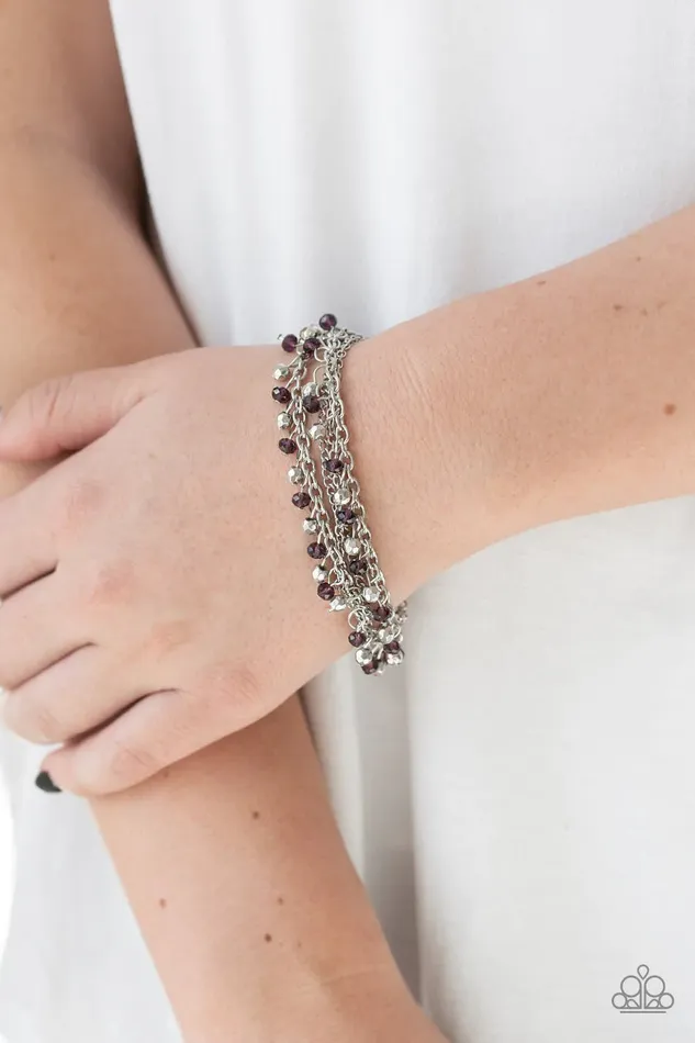 Paparazzi Accessories Bracelets Cash Confidence Purple Bracelet Jewelry by Bretta