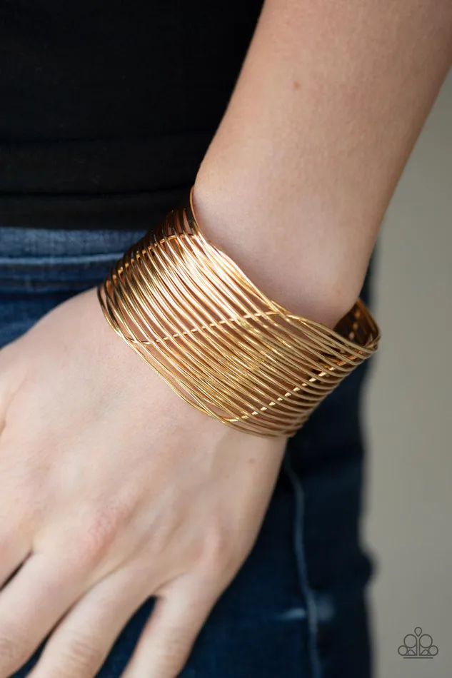 Paparazzi Accessories Bracelets Retro Revamp Gold Bracelet Jewelry by Bretta