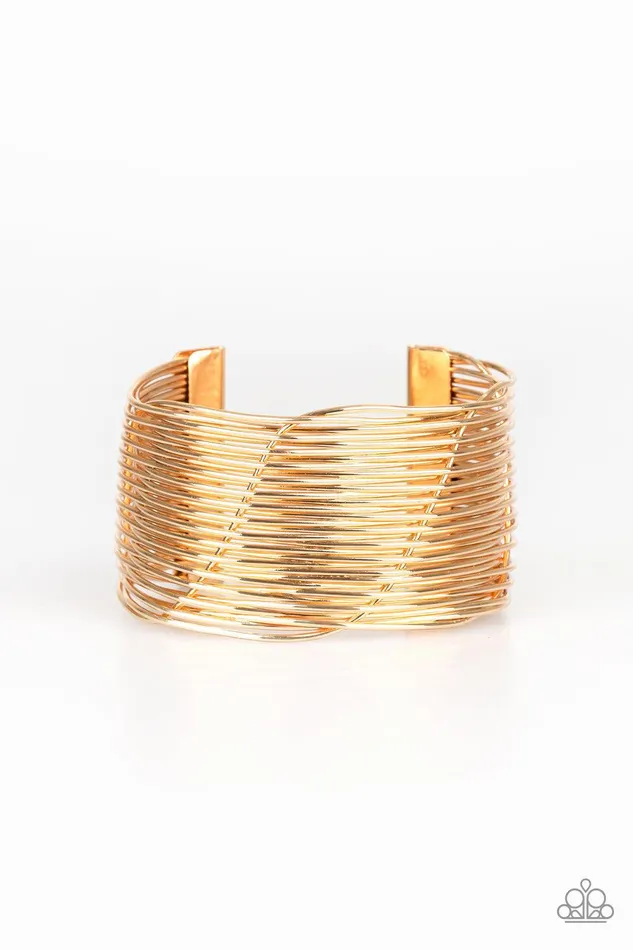 Paparazzi Accessories Bracelets Retro Revamp Gold Bracelet Jewelry by Bretta