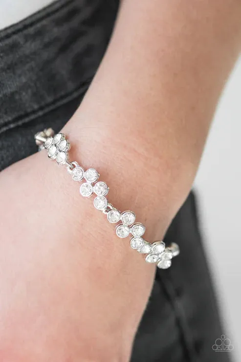Paparazzi Accessories Bracelets Still GLOWING Strong White Bracelet Jewelry by Bretta Paparazzi Accessories Bracelets Still GLOWING Strong White Bracelet Jewelry by Bretta