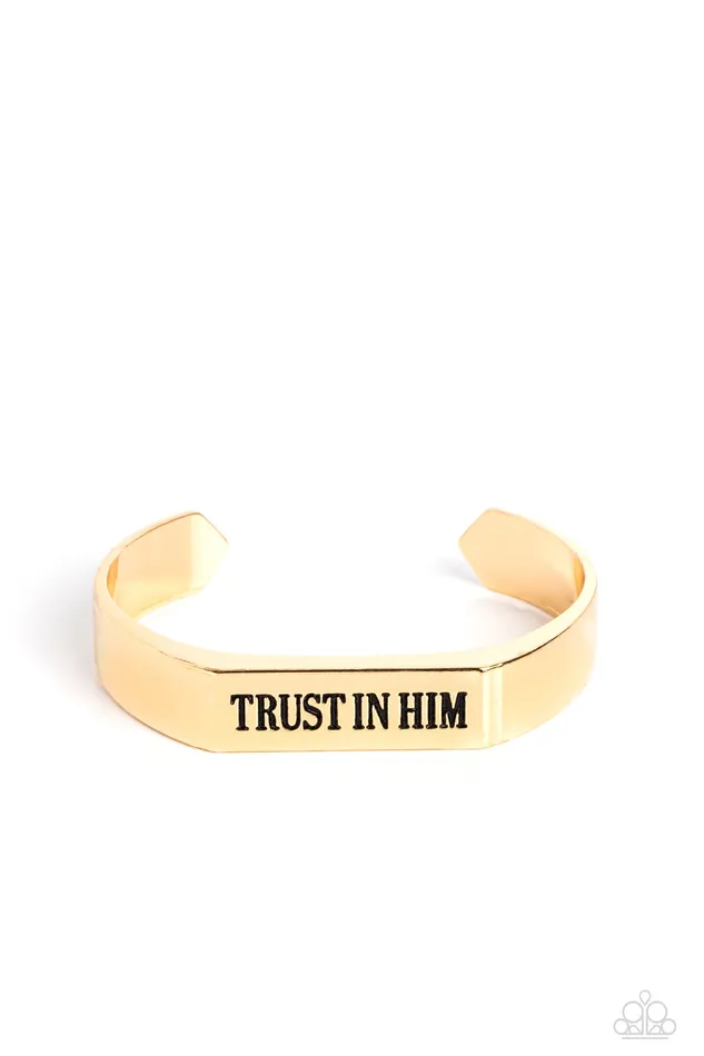Trusting Trinket Gold Bracelet Jewelry by Bretta Paparazzi Accessories Bracelets